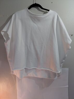 Frank & Eileen Cotton Triple Terry Cropped shirt & Pants Set  White.